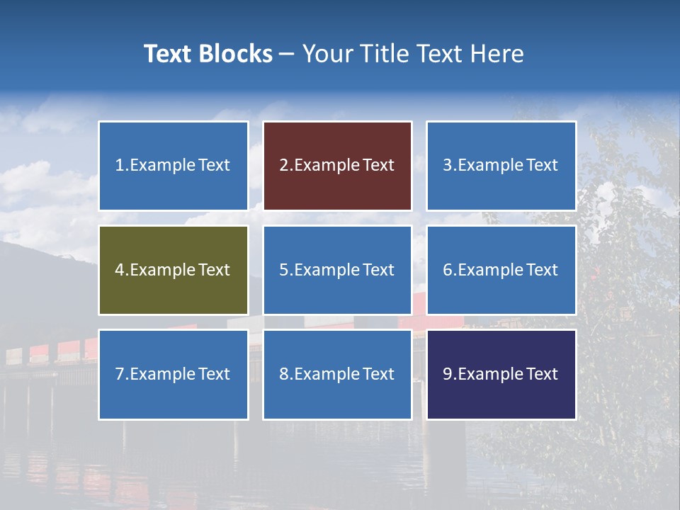 Mountains Shipping Containers PowerPoint Template