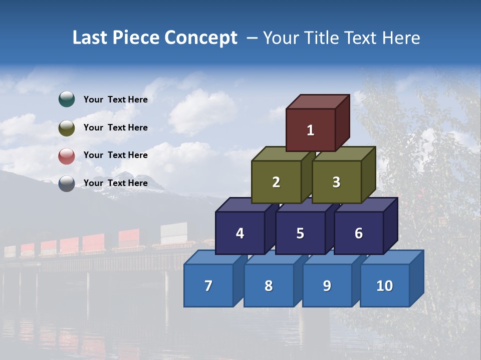 Mountains Shipping Containers PowerPoint Template