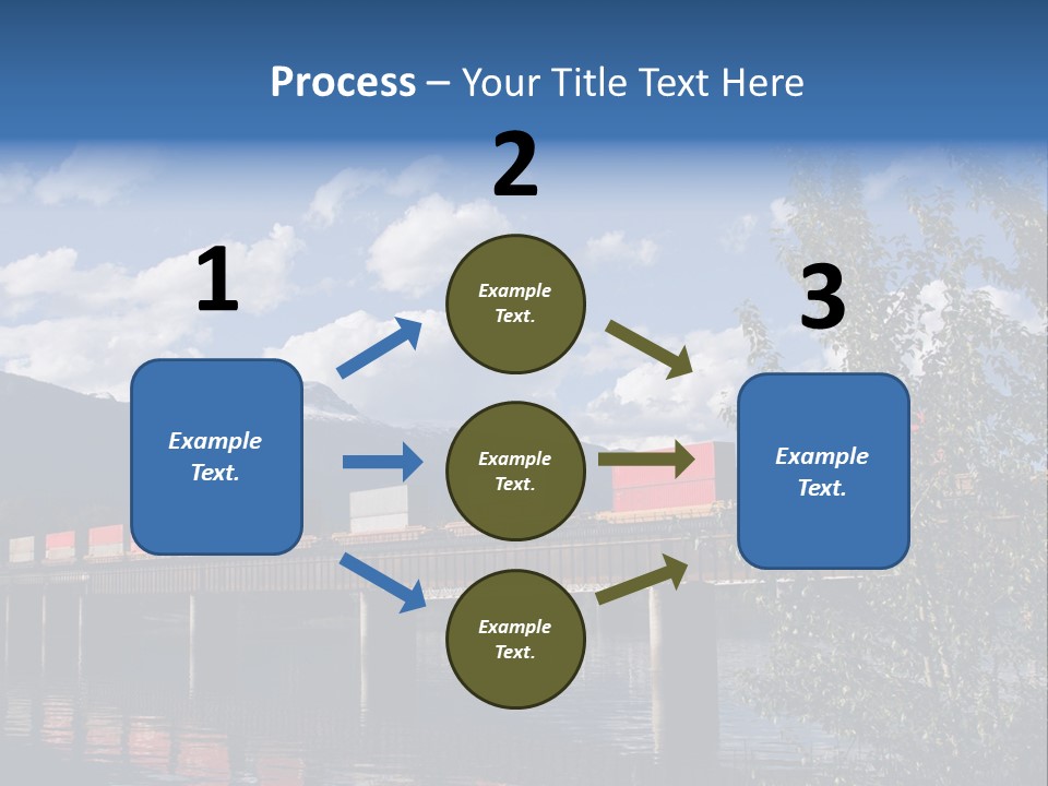 Mountains Shipping Containers PowerPoint Template