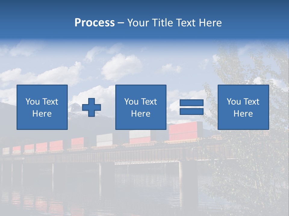Mountains Shipping Containers PowerPoint Template