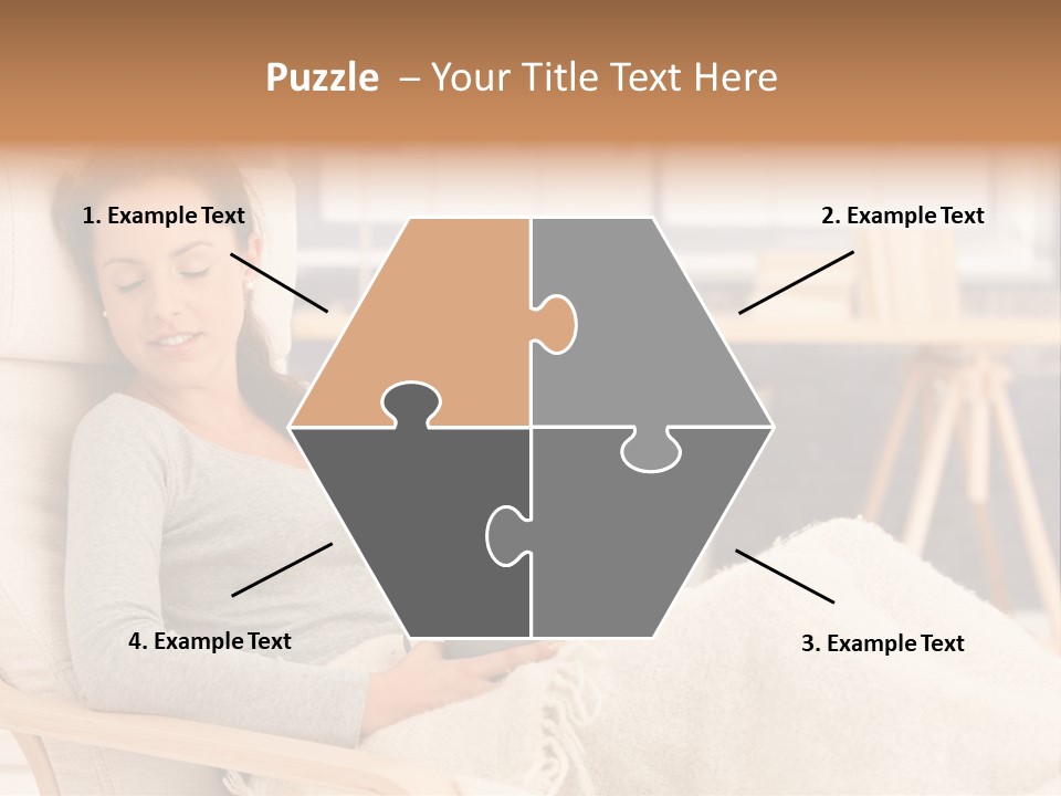 Chair Caucasian Lifestyle PowerPoint Template