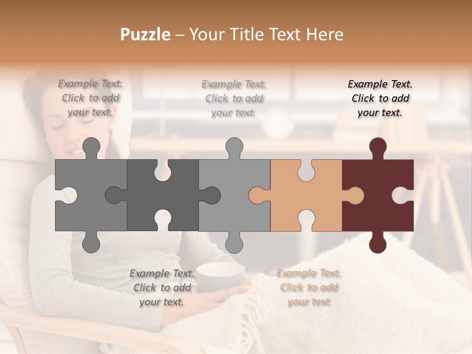 Chair Caucasian Lifestyle PowerPoint Template