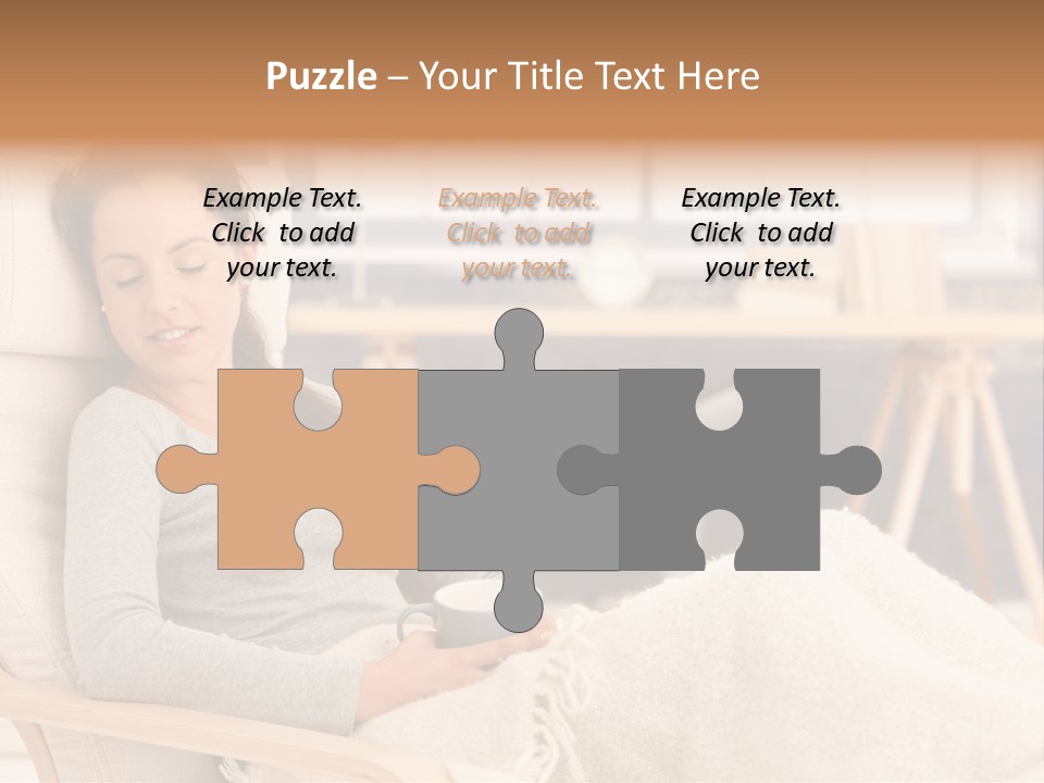 Chair Caucasian Lifestyle PowerPoint Template