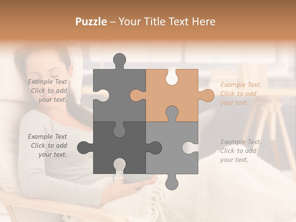 Chair Caucasian Lifestyle PowerPoint Template