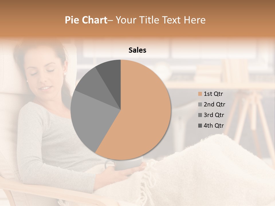 Chair Caucasian Lifestyle PowerPoint Template