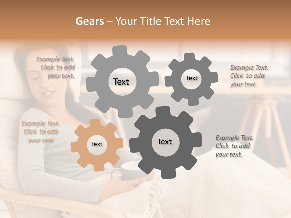 Chair Caucasian Lifestyle PowerPoint Template