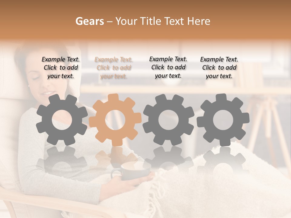 Chair Caucasian Lifestyle PowerPoint Template