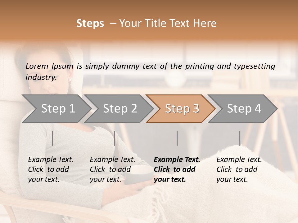 Chair Caucasian Lifestyle PowerPoint Template