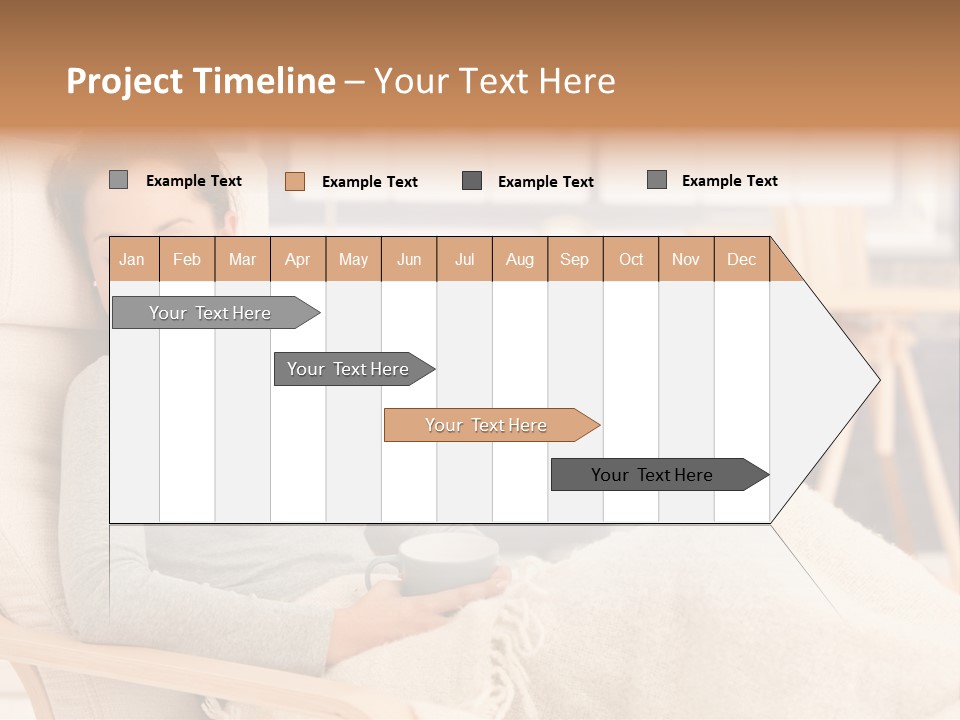 Chair Caucasian Lifestyle PowerPoint Template