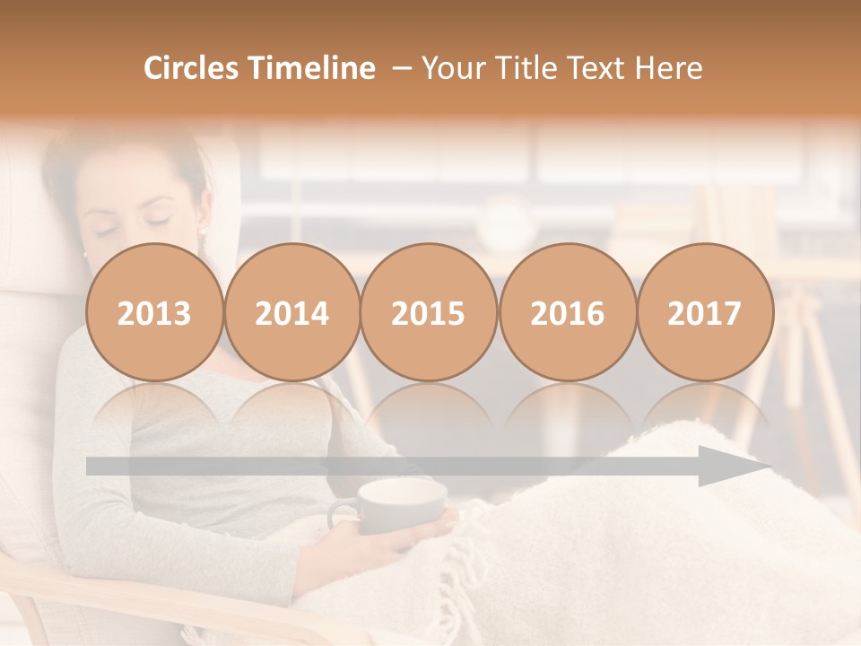 Chair Caucasian Lifestyle PowerPoint Template