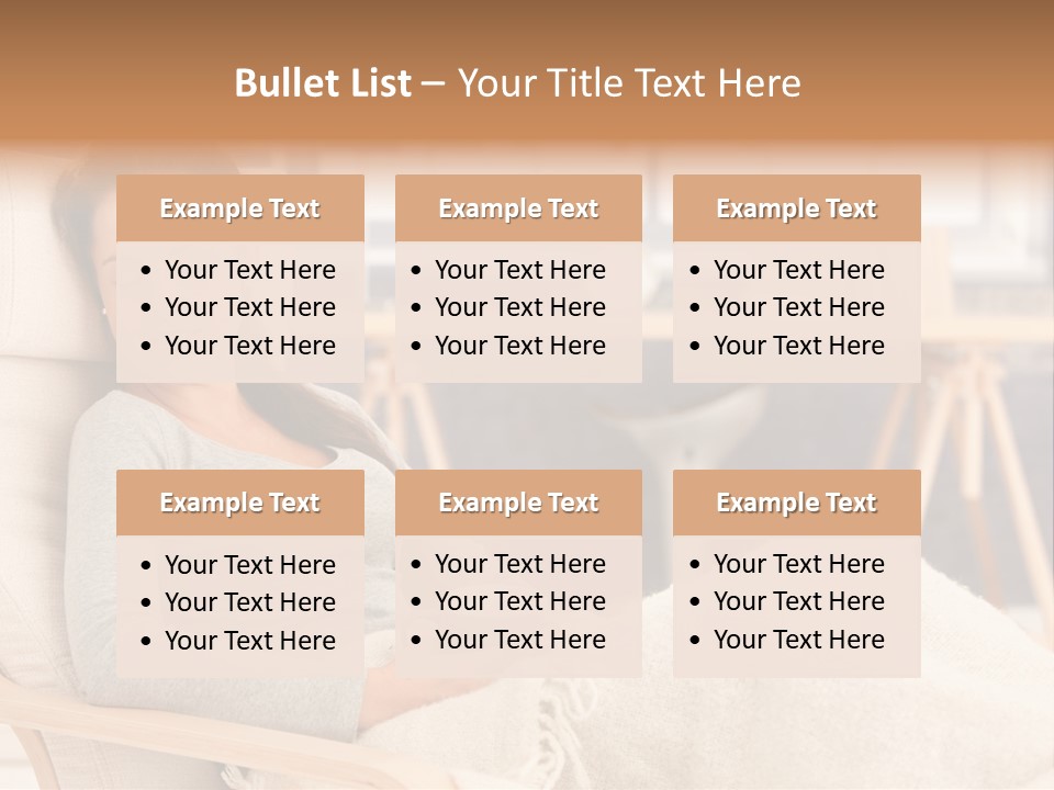 Chair Caucasian Lifestyle PowerPoint Template