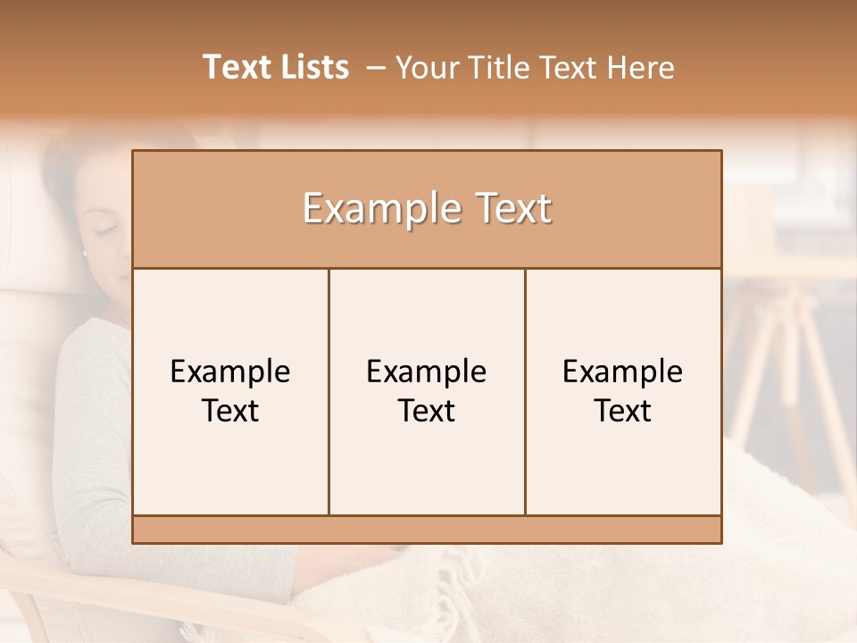 Chair Caucasian Lifestyle PowerPoint Template