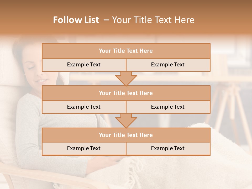 Chair Caucasian Lifestyle PowerPoint Template