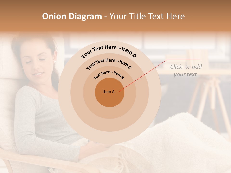 Chair Caucasian Lifestyle PowerPoint Template