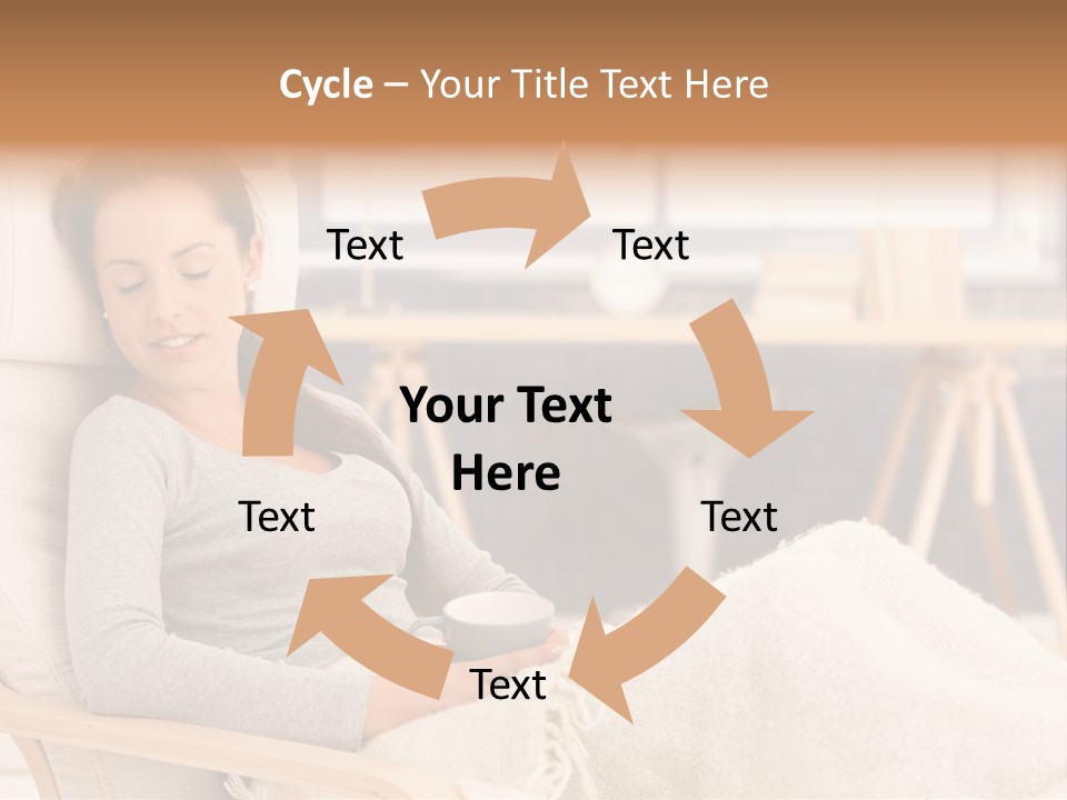 Chair Caucasian Lifestyle PowerPoint Template