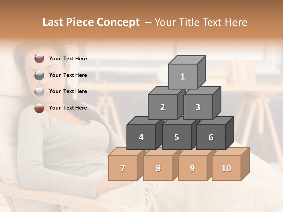 Chair Caucasian Lifestyle PowerPoint Template