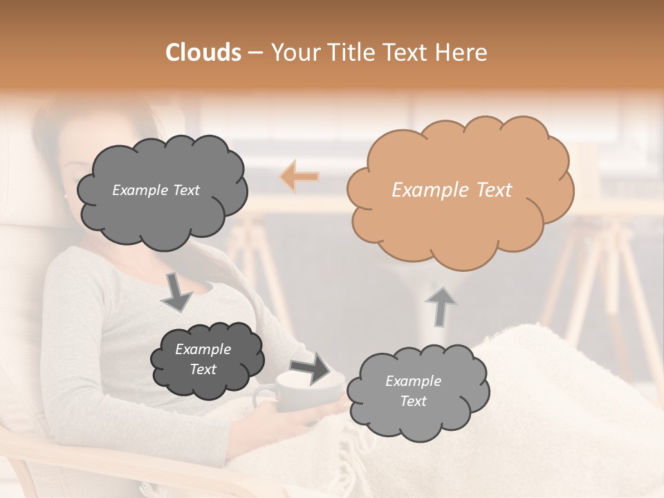 Chair Caucasian Lifestyle PowerPoint Template