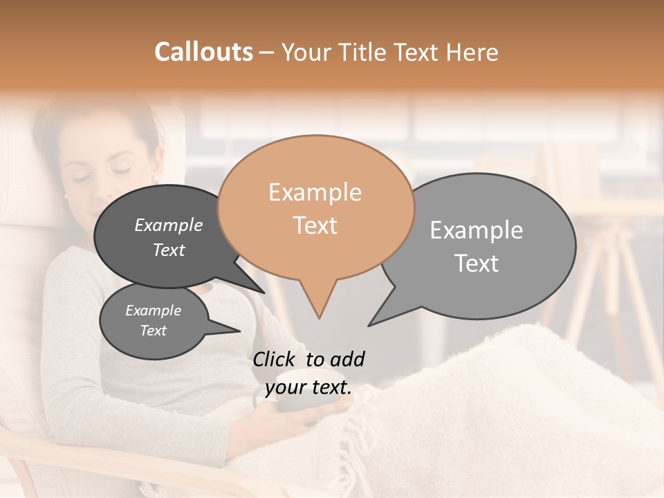 Chair Caucasian Lifestyle PowerPoint Template