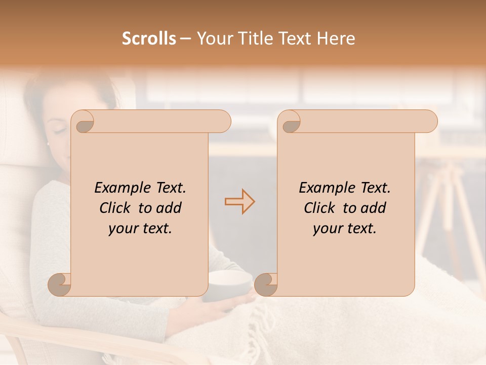 Chair Caucasian Lifestyle PowerPoint Template