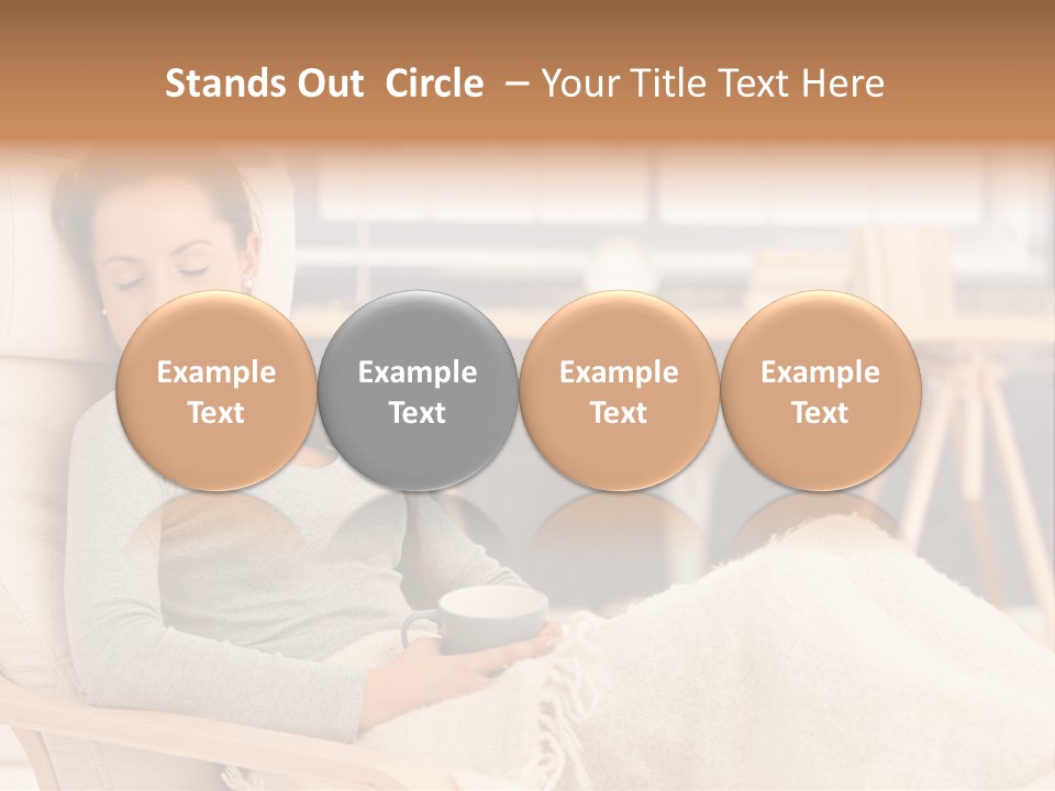 Chair Caucasian Lifestyle PowerPoint Template