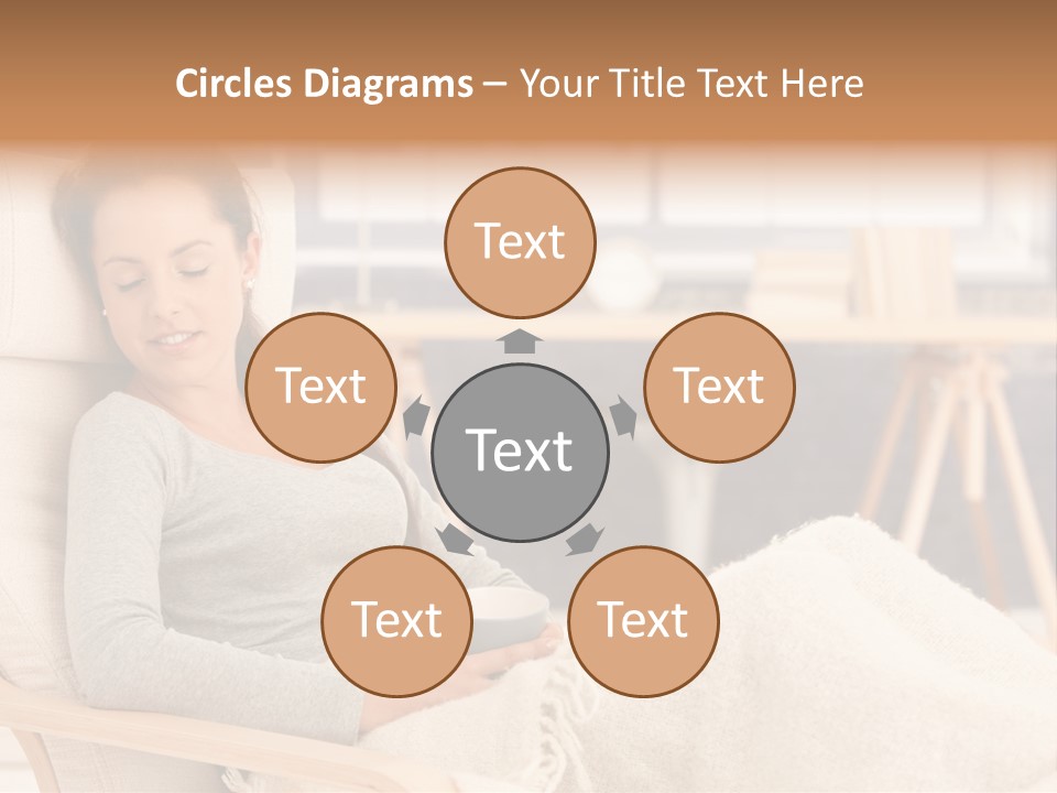 Chair Caucasian Lifestyle PowerPoint Template