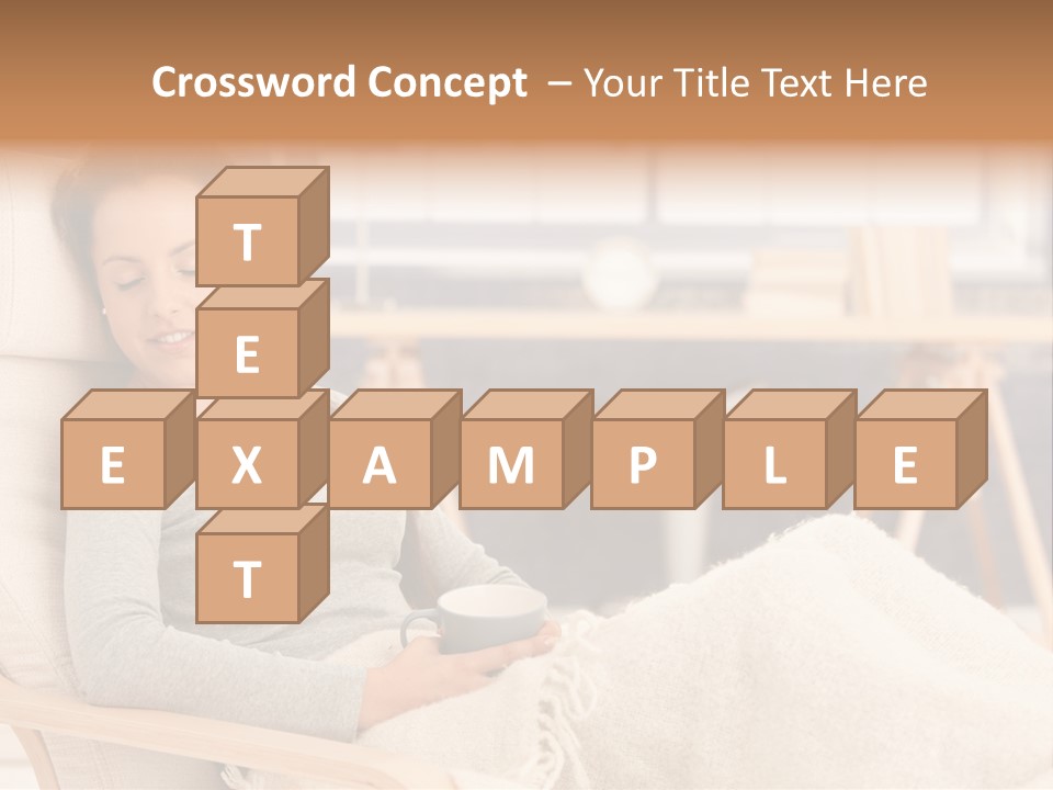 Chair Caucasian Lifestyle PowerPoint Template