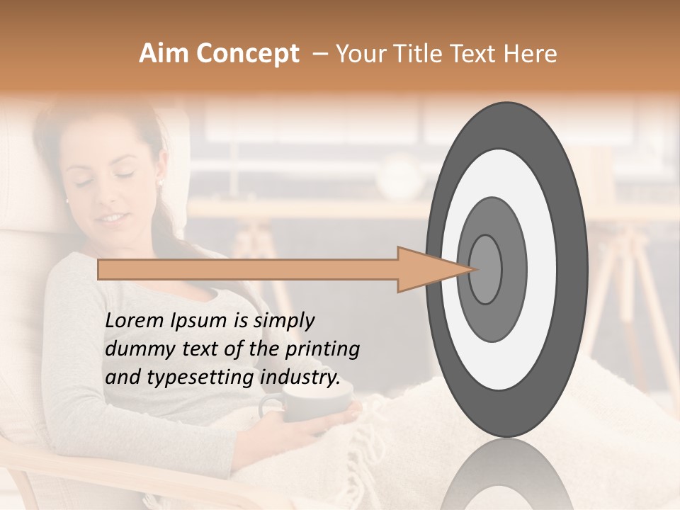 Chair Caucasian Lifestyle PowerPoint Template