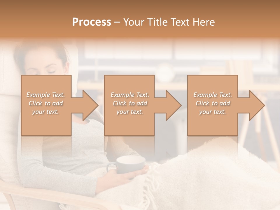 Chair Caucasian Lifestyle PowerPoint Template