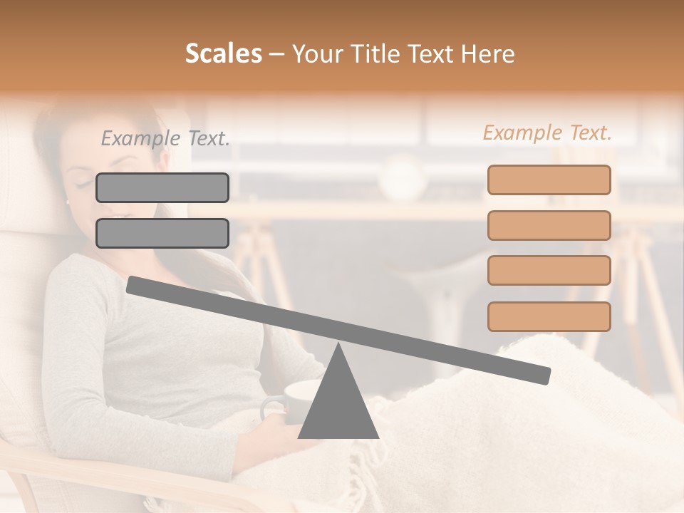 Chair Caucasian Lifestyle PowerPoint Template