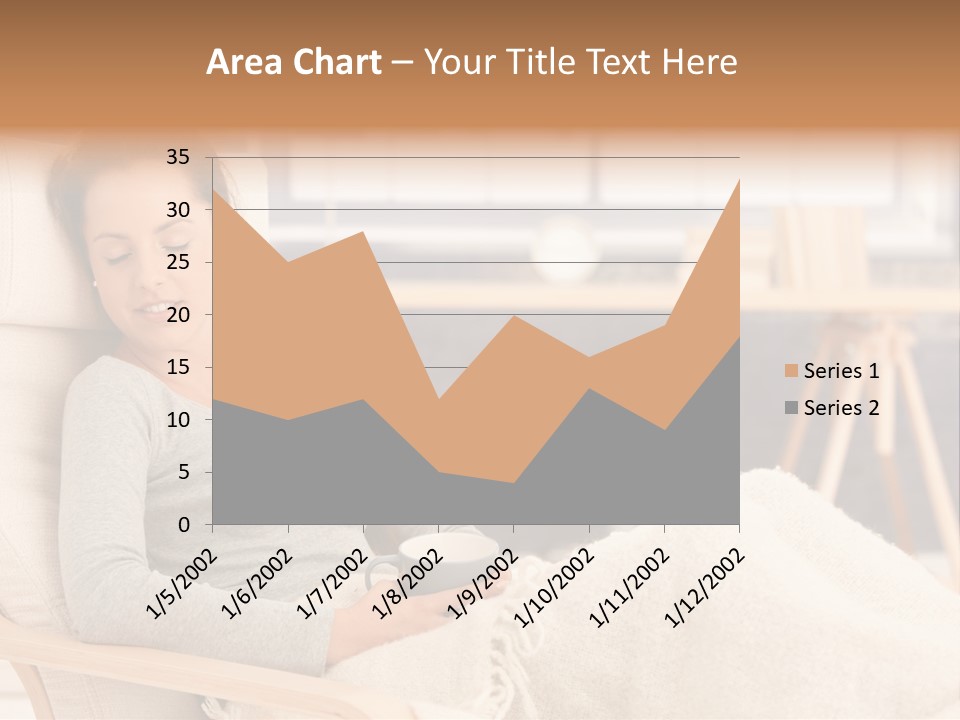 Chair Caucasian Lifestyle PowerPoint Template