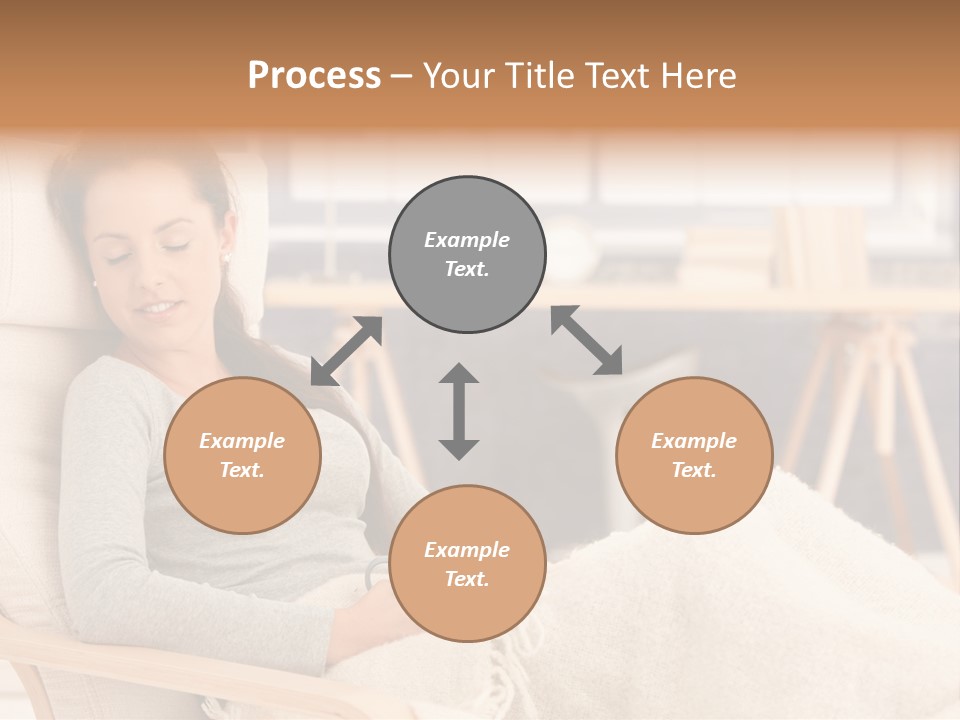 Chair Caucasian Lifestyle PowerPoint Template