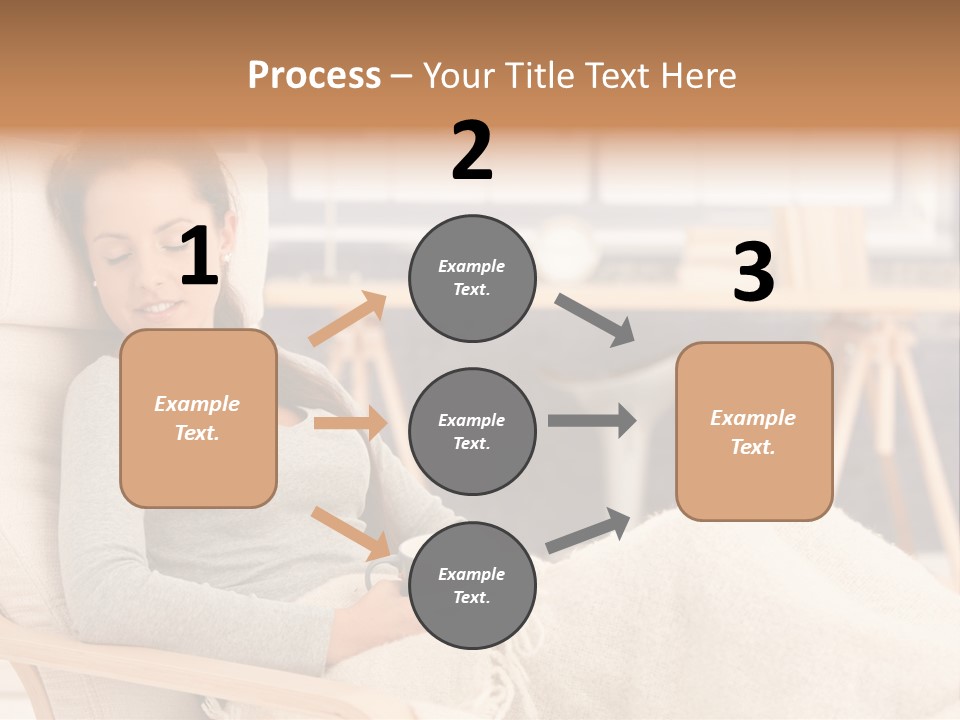 Chair Caucasian Lifestyle PowerPoint Template