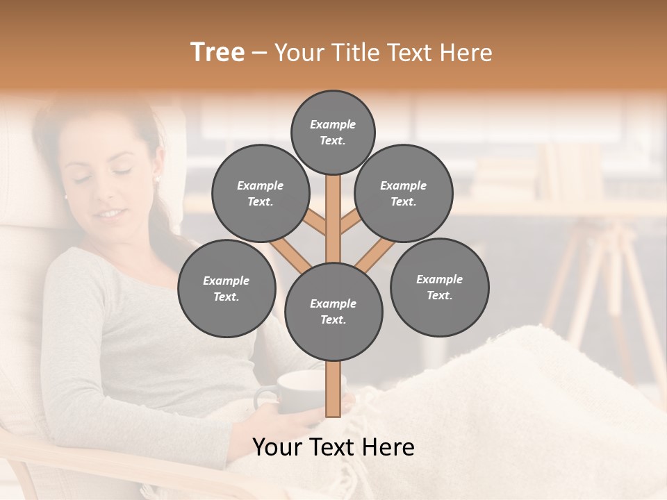 Chair Caucasian Lifestyle PowerPoint Template