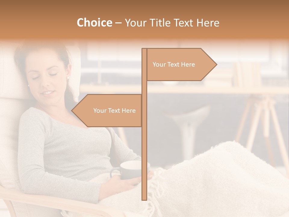 Chair Caucasian Lifestyle PowerPoint Template