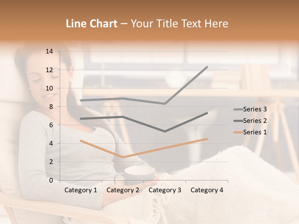 Chair Caucasian Lifestyle PowerPoint Template