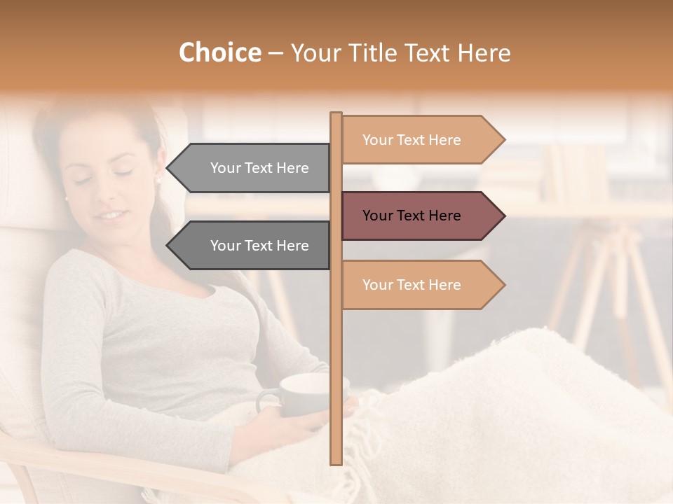 Chair Caucasian Lifestyle PowerPoint Template