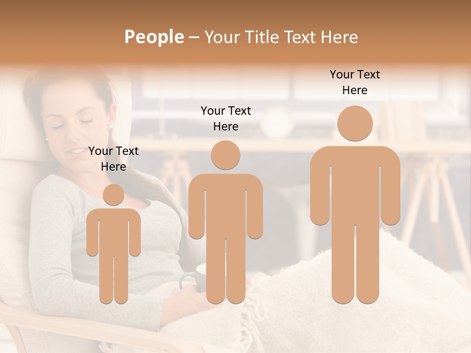 Chair Caucasian Lifestyle PowerPoint Template