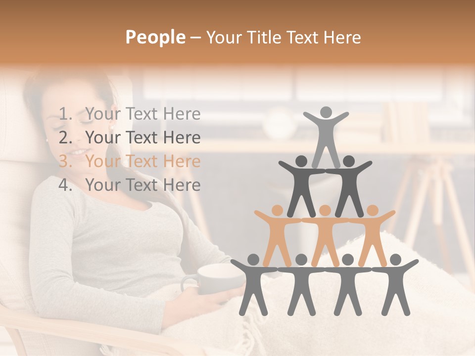 Chair Caucasian Lifestyle PowerPoint Template