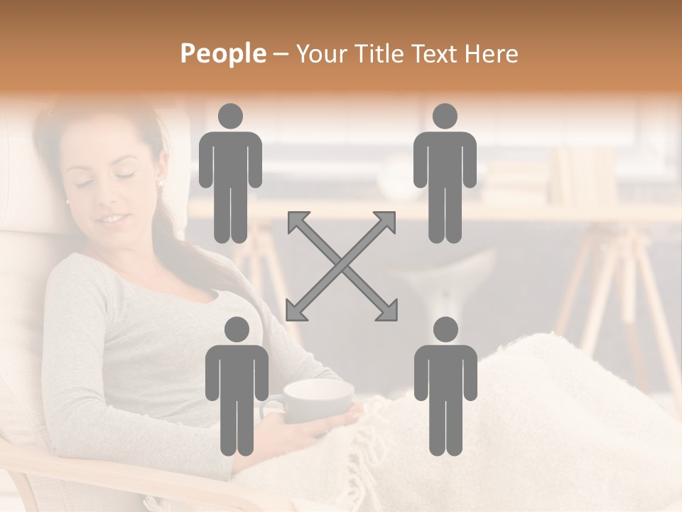 Chair Caucasian Lifestyle PowerPoint Template