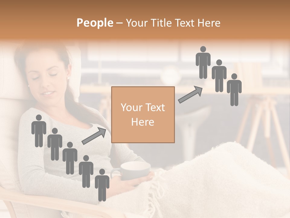 Chair Caucasian Lifestyle PowerPoint Template