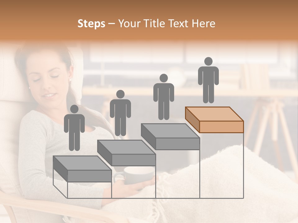 Chair Caucasian Lifestyle PowerPoint Template