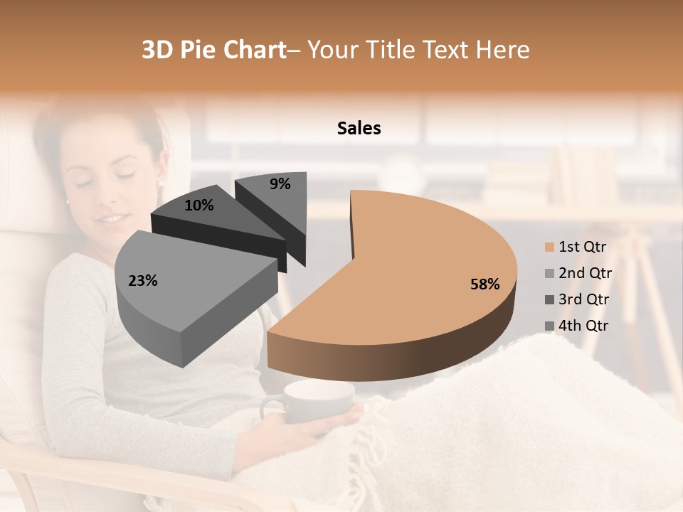 Chair Caucasian Lifestyle PowerPoint Template