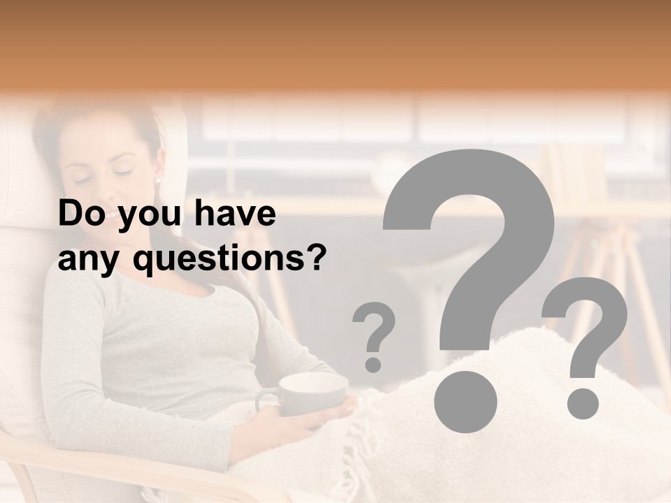 Chair Caucasian Lifestyle PowerPoint Template