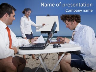 Computer Finance Team PowerPoint Template