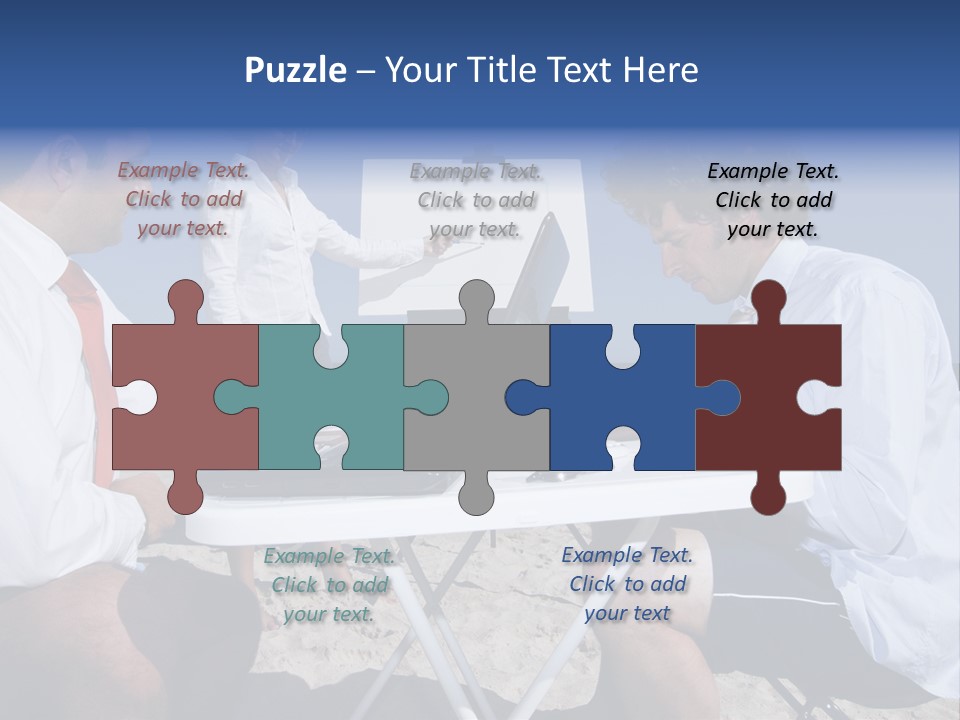 Computer Finance Team PowerPoint Template