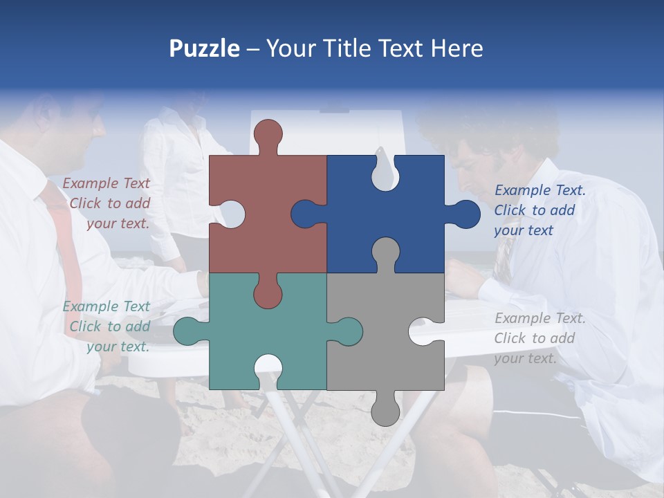 Computer Finance Team PowerPoint Template