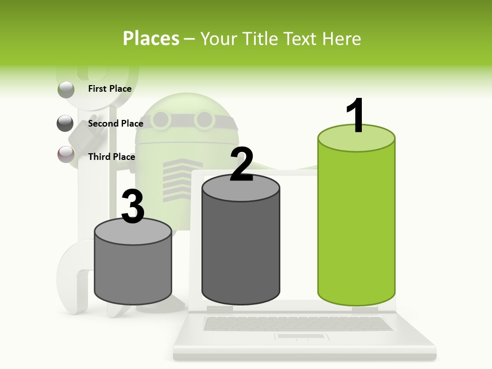 Laptop Puppet Cyborg PowerPoint Template