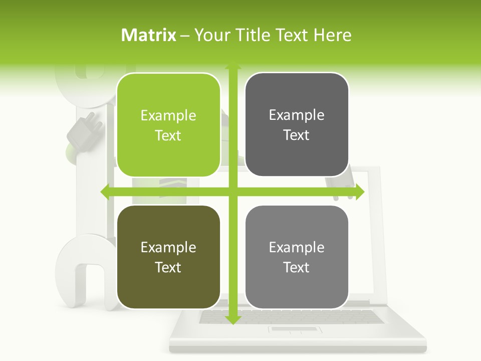 Laptop Puppet Cyborg PowerPoint Template