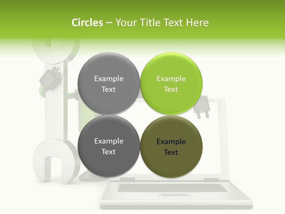 Laptop Puppet Cyborg PowerPoint Template