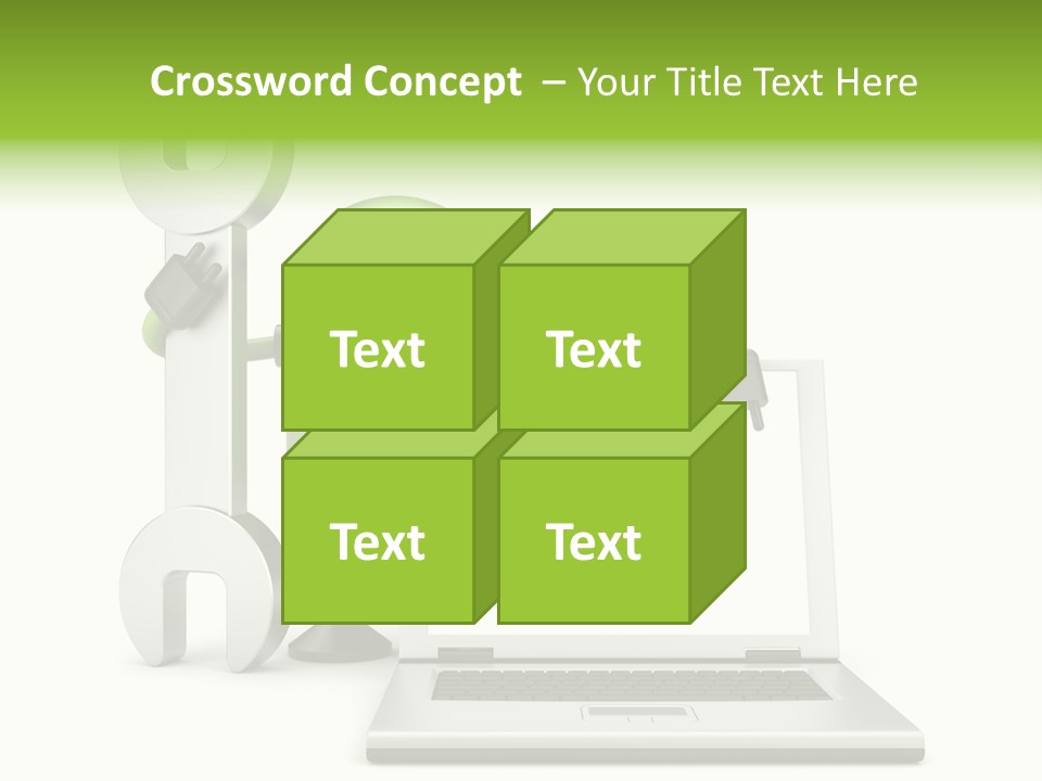 Laptop Puppet Cyborg PowerPoint Template